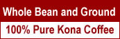 100% Pure Kona Coffee, Whole Bean or Ground, from Aloha Island Coffee